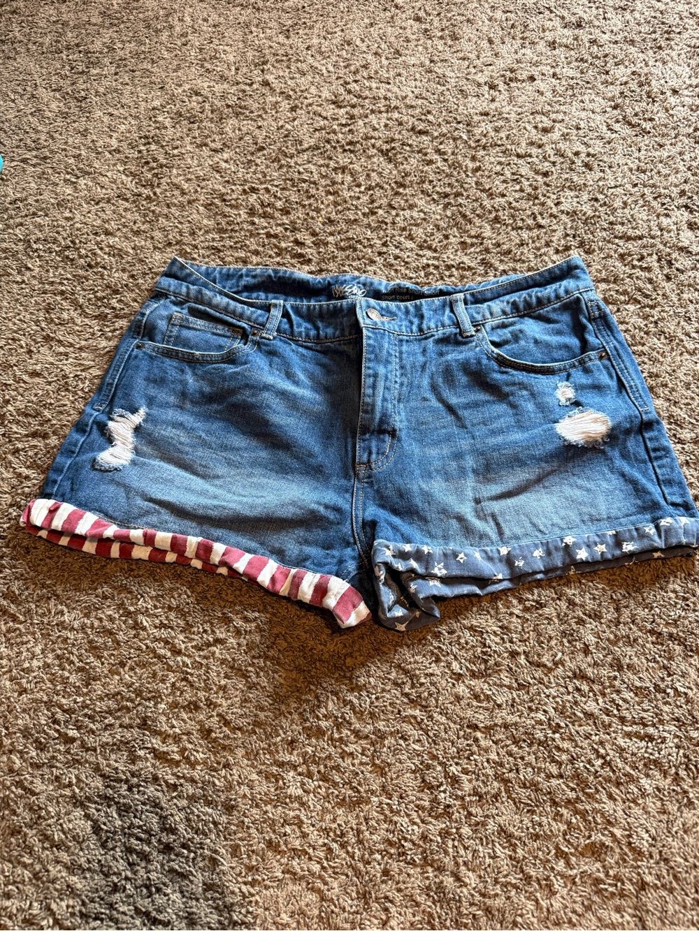 American distressed Jean Shorts
